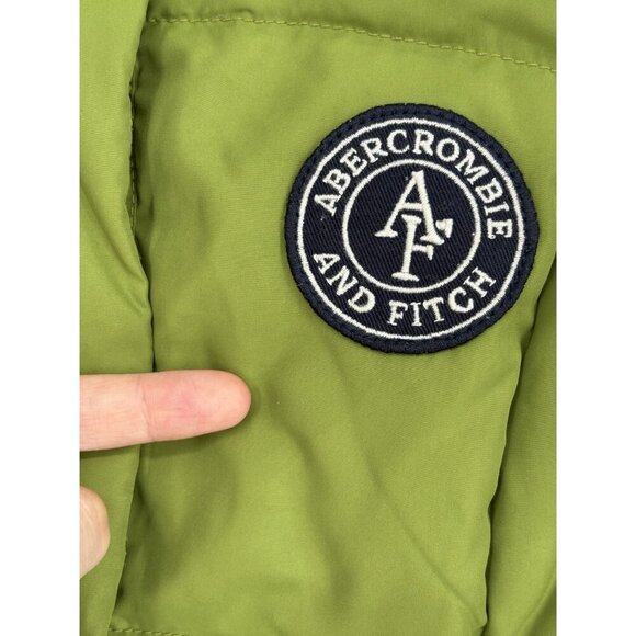Abercrombie & Fitch Women's Puffer Vest Size S Green Down/Feather Blend Y2k - Picture 9 of 12